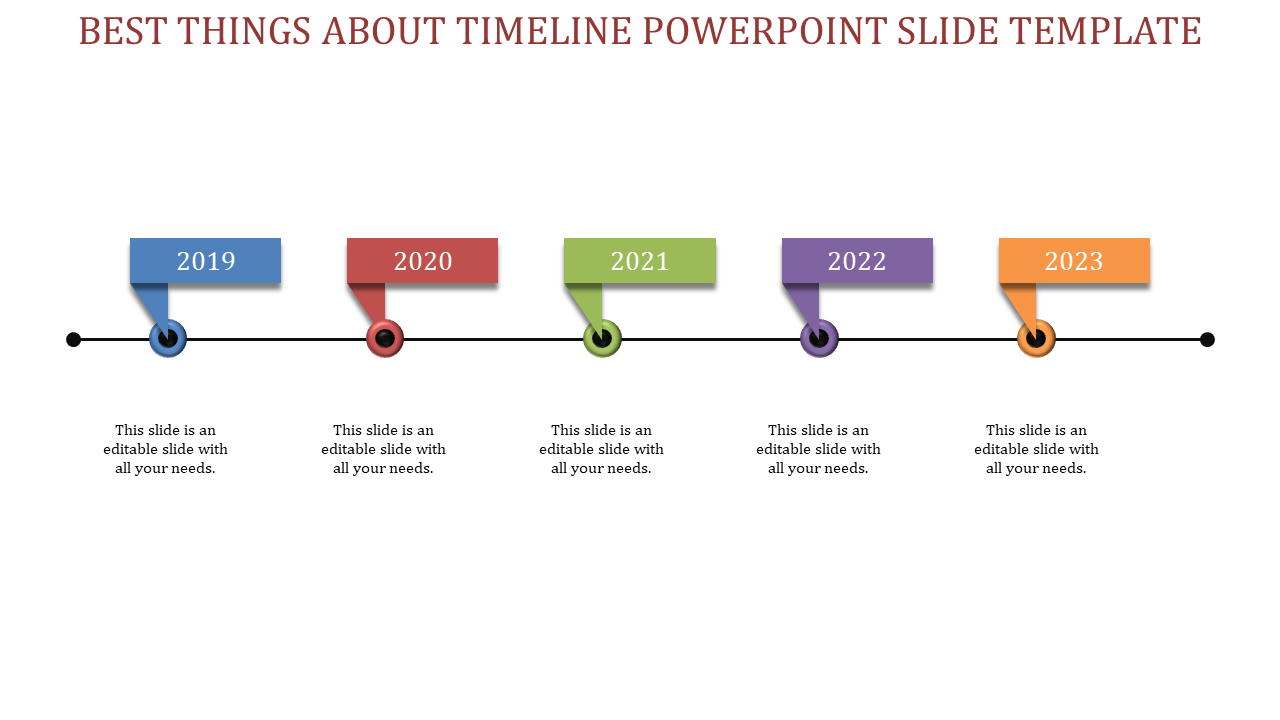 Highlighted Timeline PowerPoint Slide Template